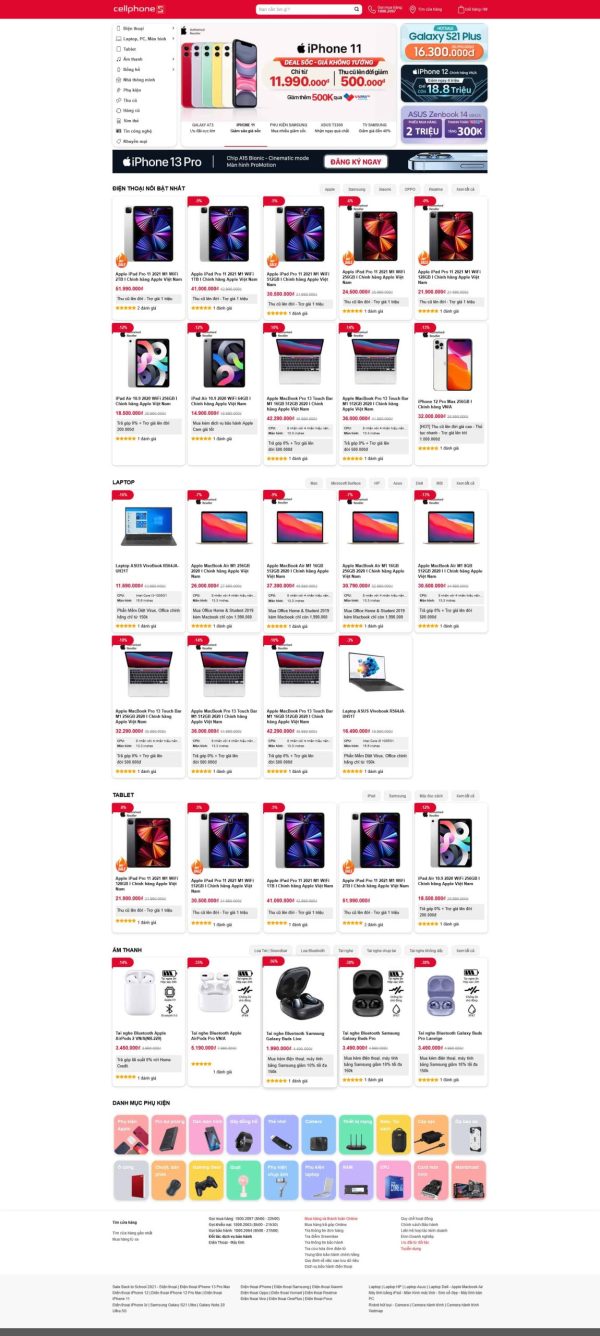 Theme wordpress điện thoại giống cellphones fix 1/2024