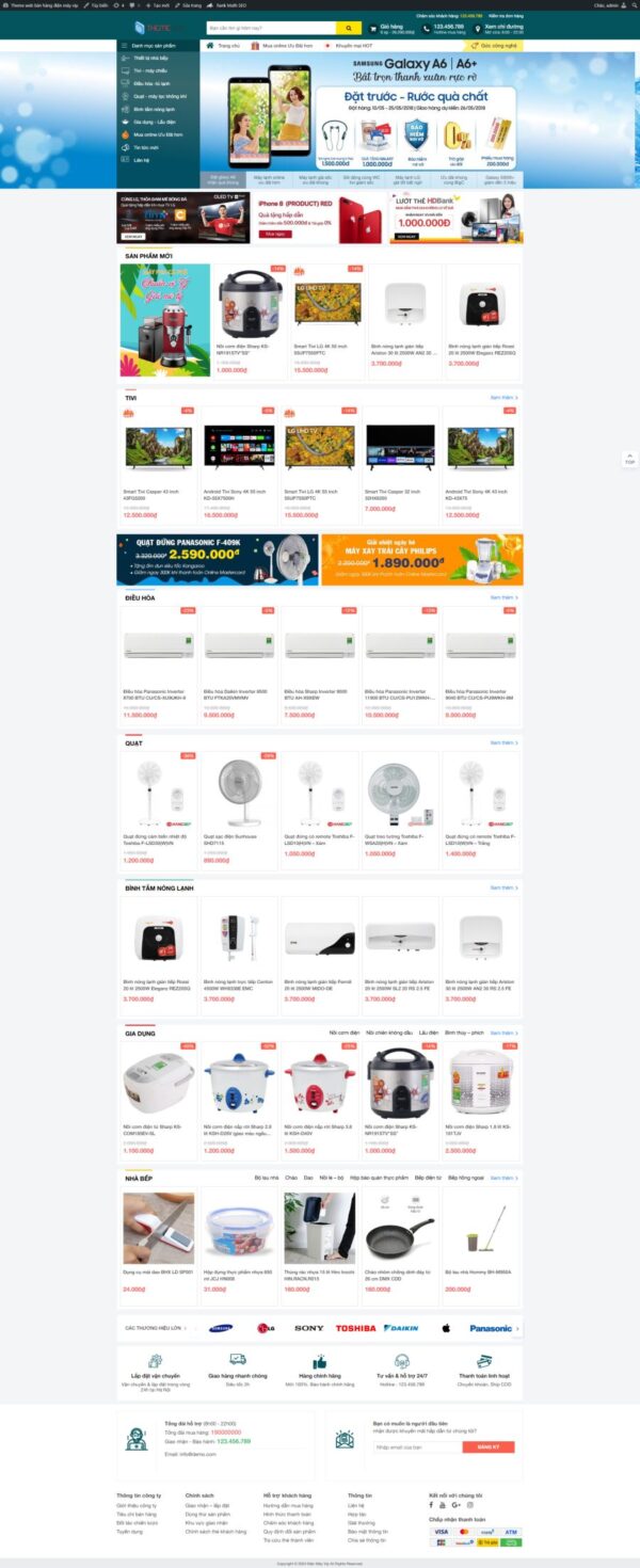 Theme wordpress điện máy vip ( ko phải flasome )