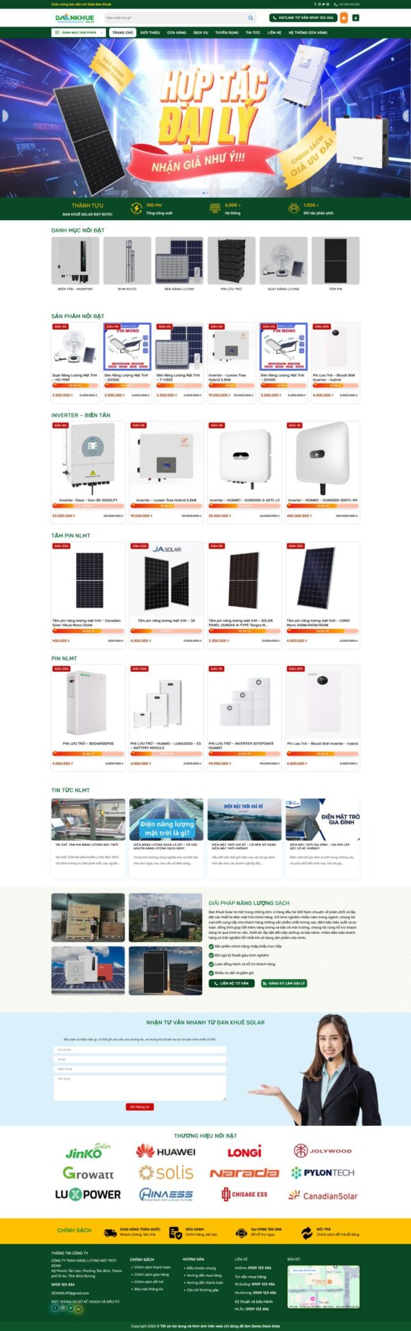 Theme wordpress công ty năng lượng mặt trời solar 4