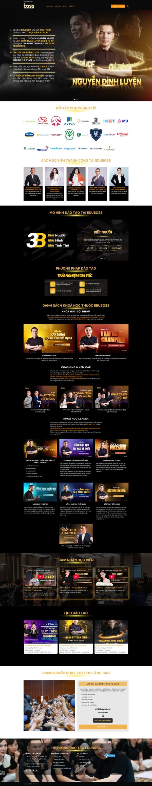 Theme wordpress giới thiệu khóa học đào tạo