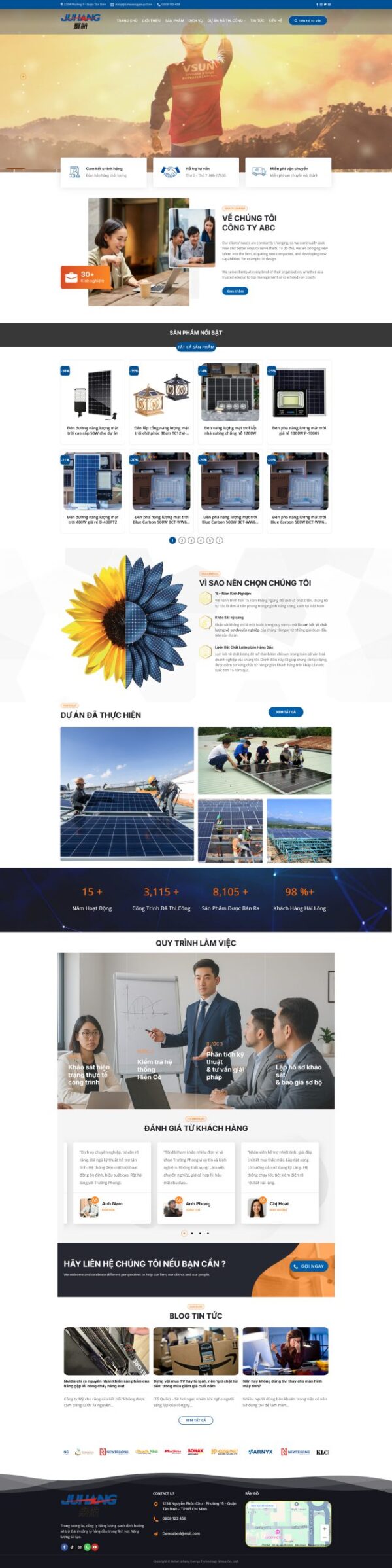 Theme wordpress giới thiệu công ty năng lượng mặt trời 5
